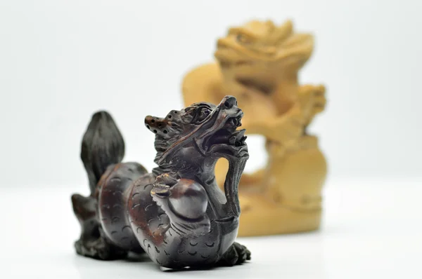 Chinese dragon made ​​of ebony — Stock Photo, Image