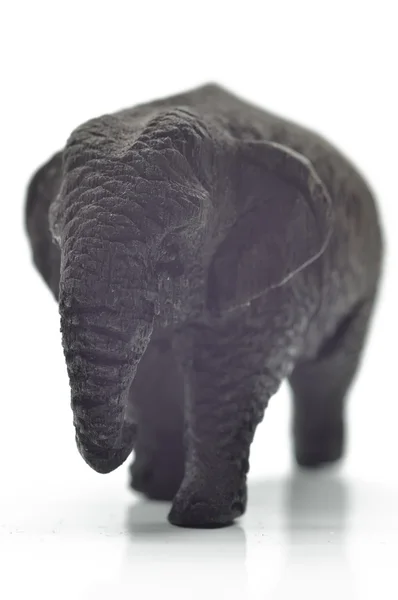 雕像大象柚木木材 — 图库照片