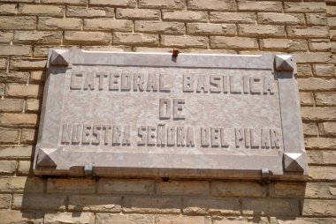 Sign of Basilica of Our Lady of the Pillar clipart