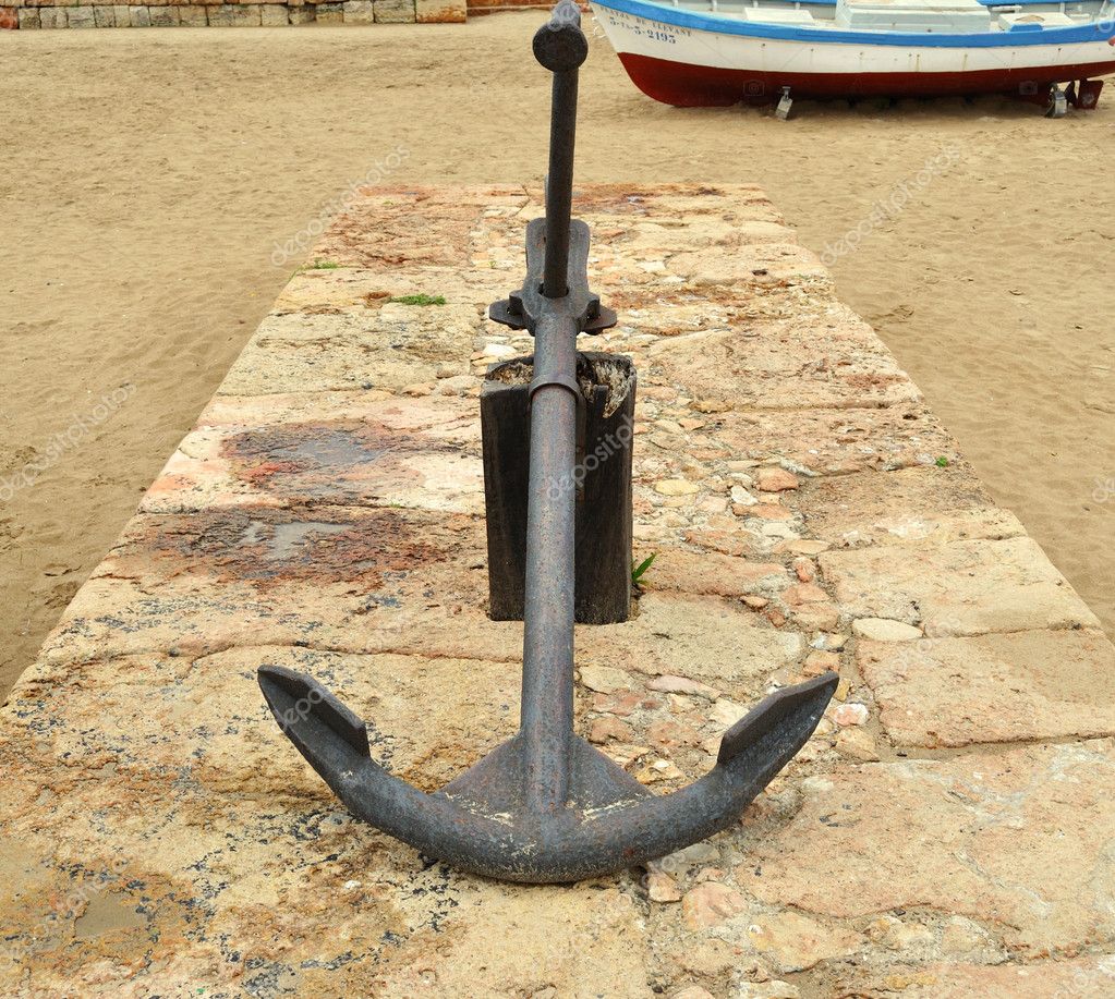 Old boat anchor — Stock Photo © danileon2 #11167441