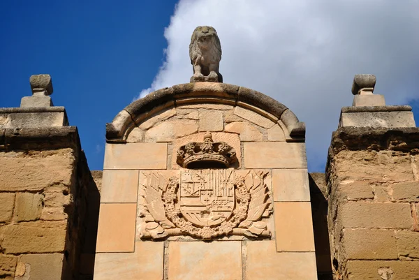 Door of the Lions in lleida — Stock Photo, Image