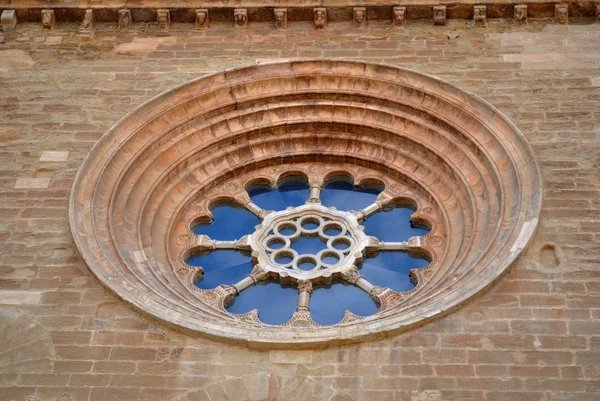 Roseta da Catedral de Santa Maria de La Seu Vella — Fotografia de Stock