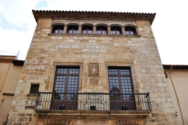 Balcony of a house of stone — Stock Photo, Image