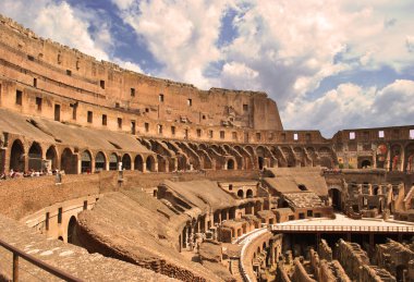 Inside the Roman Colosseum clipart