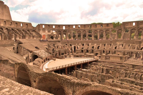 Внутри римского Колизея — стоковое фото