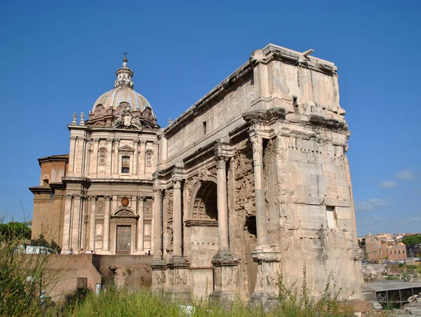 Arch av septimius severus i romerska forumet — Stockfoto