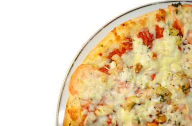 karides ve somon pizza