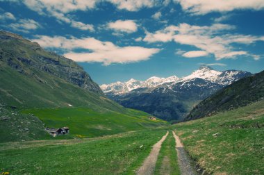 Majestic alpine landscape clipart