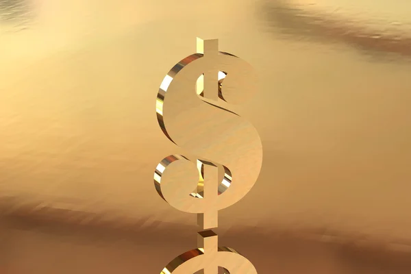 Gyllene dollar symbol — Stockfoto