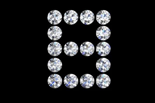 Diamant nummer acht — Stockfoto