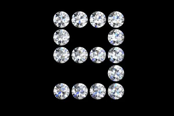 Diamant nummer negen — Stockfoto