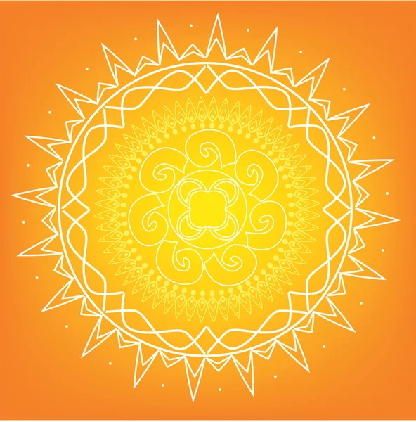 Mandala naranja — Archivo Imágenes Vectoriales