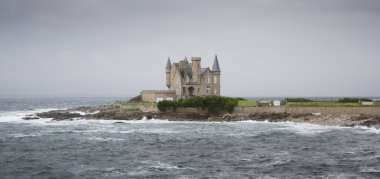 Beautiful castle in the sea clipart