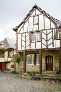 Medieval houses, France clipart