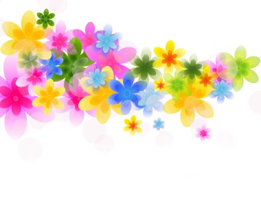 Vector background with flowers clipart