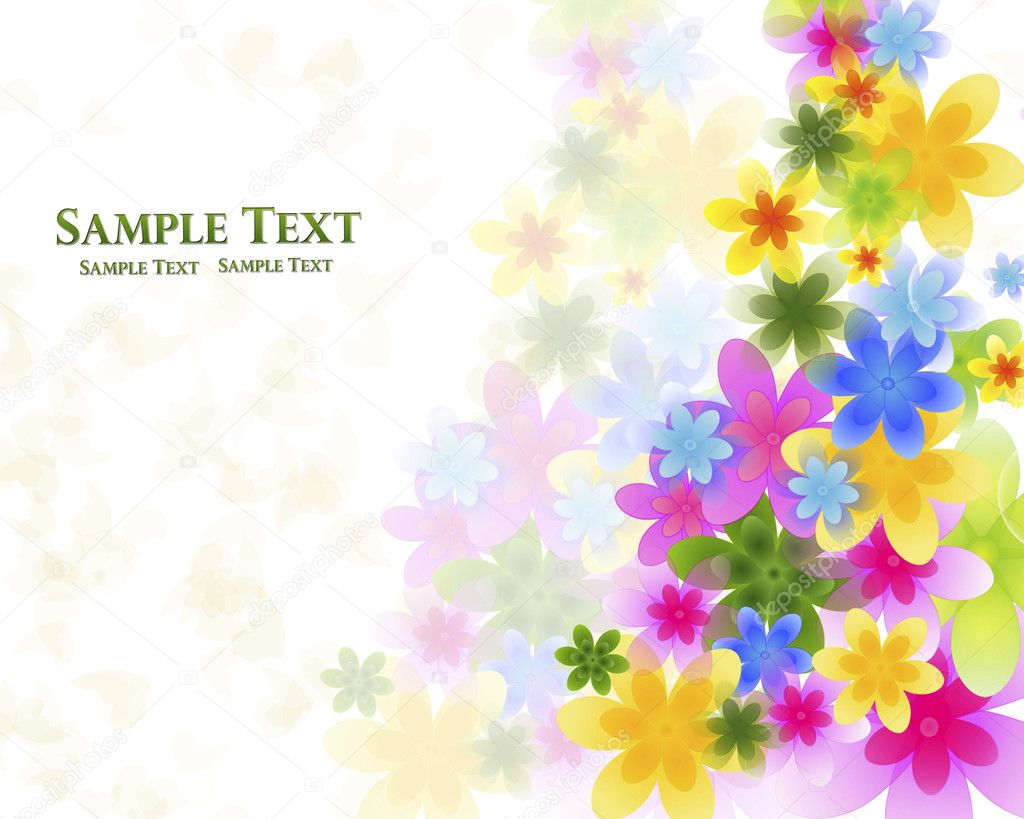 Vector background with flowers