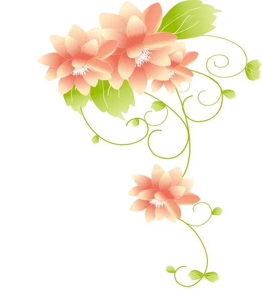 美しいビンテージ ベクトル華やかな花. — ストックベクタ