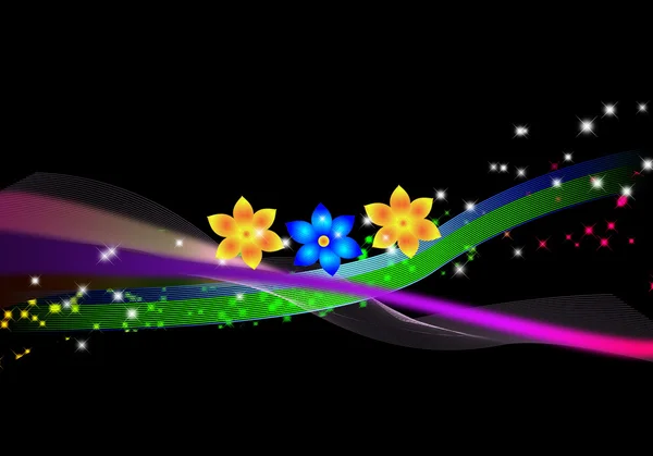 Abstract background with flowers. — Stock Vector