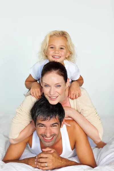 Vader, moeder en dochter — Stockfoto