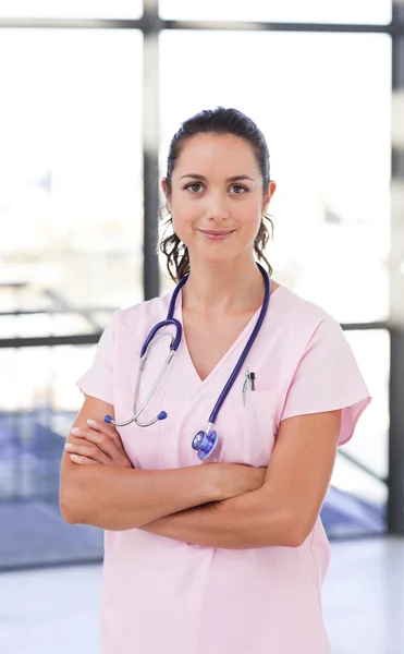 Portrait of an attractive young doctor — Stock Photo, Image