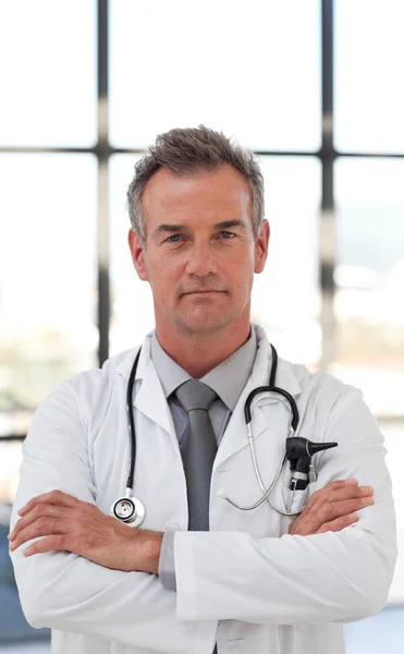Assertive doctor in a hospital — Stock Photo, Image