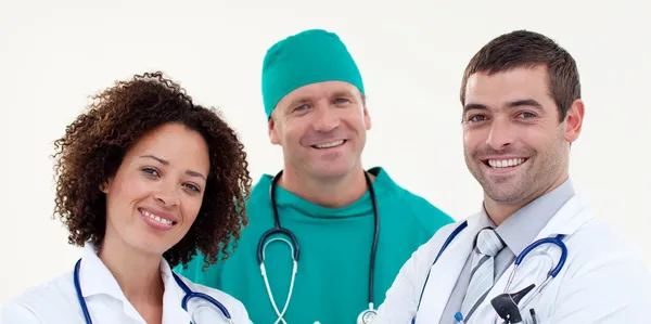 Team medico dall'aspetto amichevole — Foto Stock