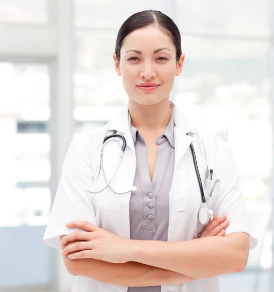 Young confident doctor smiling at camera — Stock Photo, Image