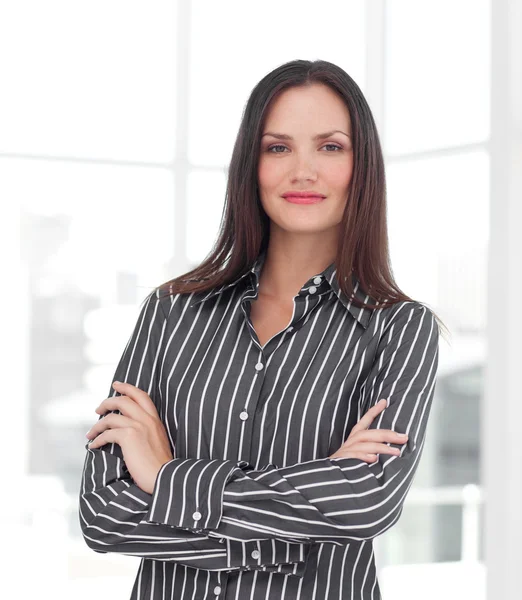 Portrait of a caucasian female manager looking at the camera — Stock Photo, Image