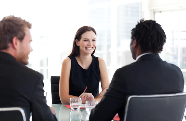 Diverse Business colleagues talking together — Stock Photo, Image