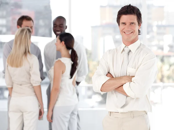 United talking together at work — Stock Photo, Image