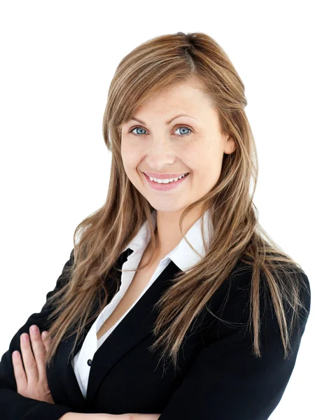Confident young businesswoman looking at the camera — Stock Photo, Image