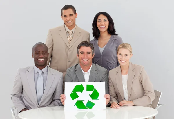 Goede milieupraktijken in een vergadering — Stockfoto