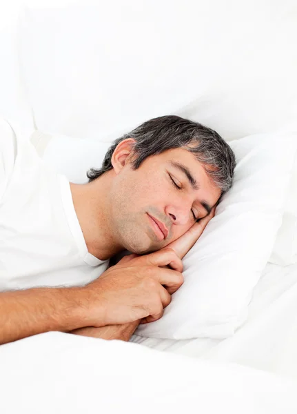 Portrait of an attractive man sleeping — Stock Photo, Image