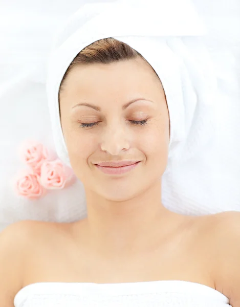 Dreaming woman having a massage — Stock Photo, Image