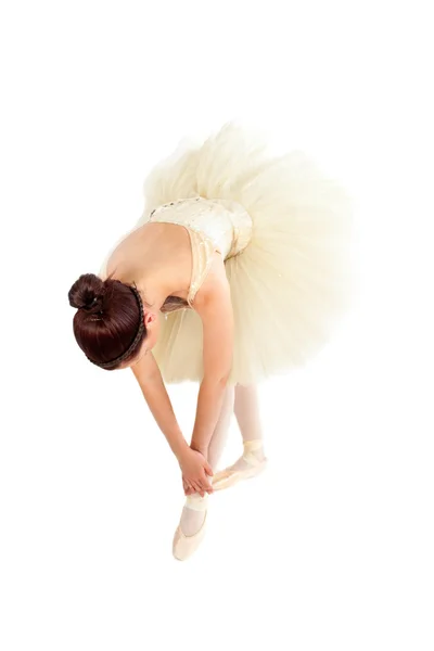 Female ballet dancer streching — Stok fotoğraf