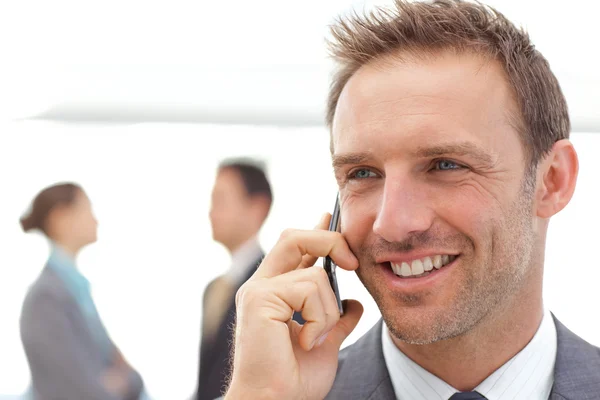 Handsome businessman on the phone — Stock Photo, Image