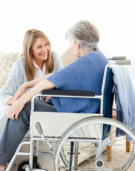 Seniors friends talking together — Stock Photo, Image