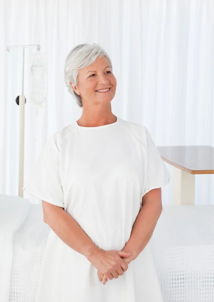 Happy woman in a hospital — Stock Photo, Image