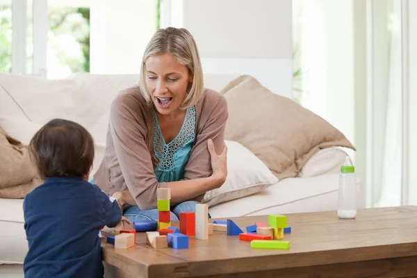 Mother playing with her child — Stock Photo, Image