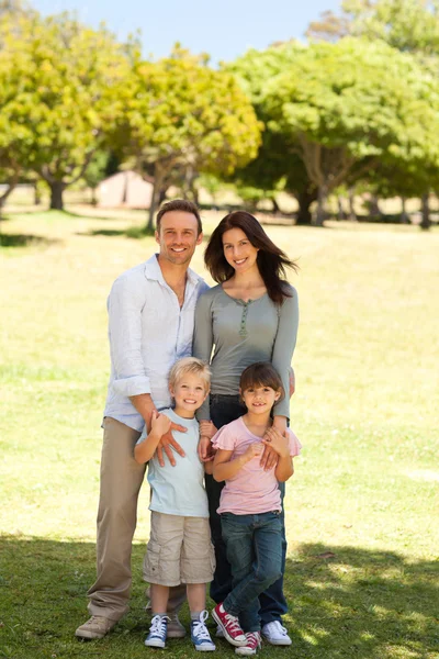 Portrait of a family in the park — Stock Photo, Image