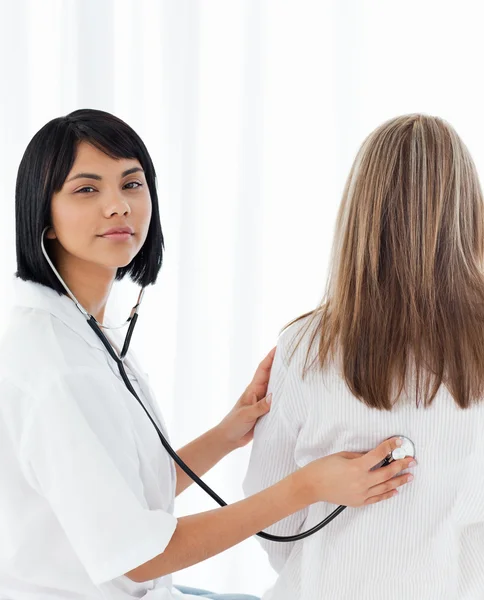 Woman with her nurse Stock Picture