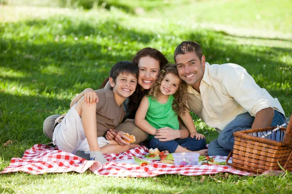 Familie picknicken samen — Stockfoto