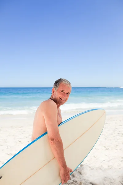 Bývalý muž s jeho Surf — Stock fotografie