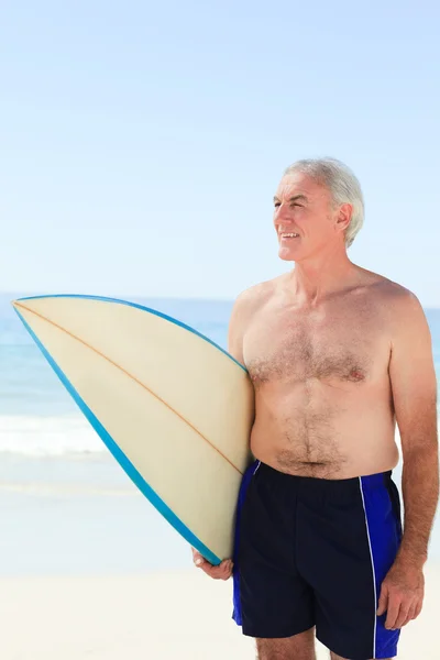 Bývalý muž s jeho Surf — Stock fotografie