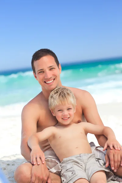 Portrait of a father and his son — Stock Photo, Image