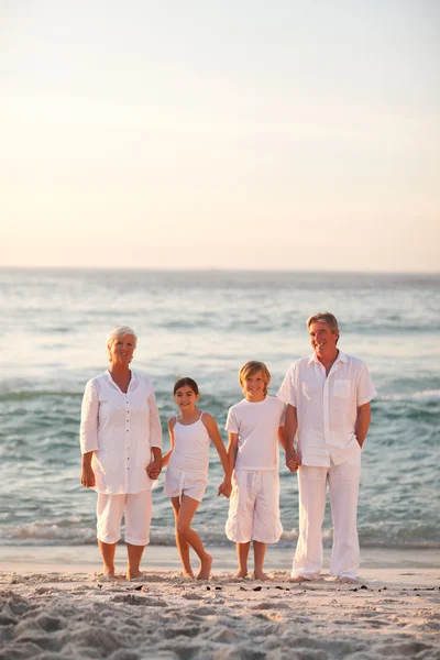Portrait of a family beside the sea — Stock Photo, Image