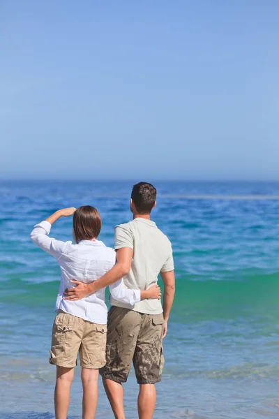 Couple in the sea — Stock Photo, Image
