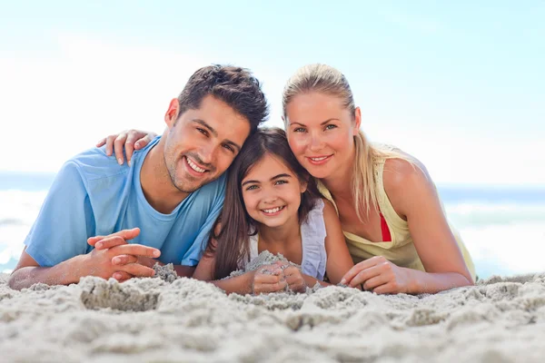 Little girl with her parents — Stock Photo, Image