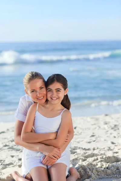 Adorable girl with her mother — Stock Photo, Image
