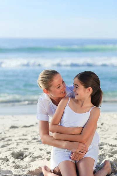Adorable girl with her mother — Stock Photo, Image